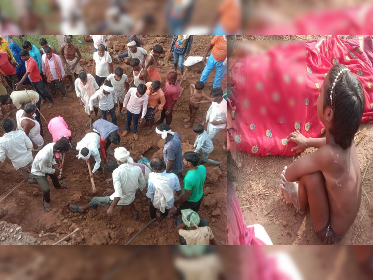 ढाय गिरने से तीन बच्चियों समेत 6 की जान गई, मरी हुई मां के पास बैठी बिलखती रही मासूम