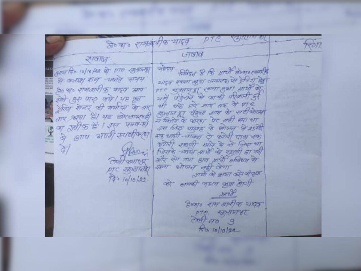 Sultanpur Sipahi Viral Letter