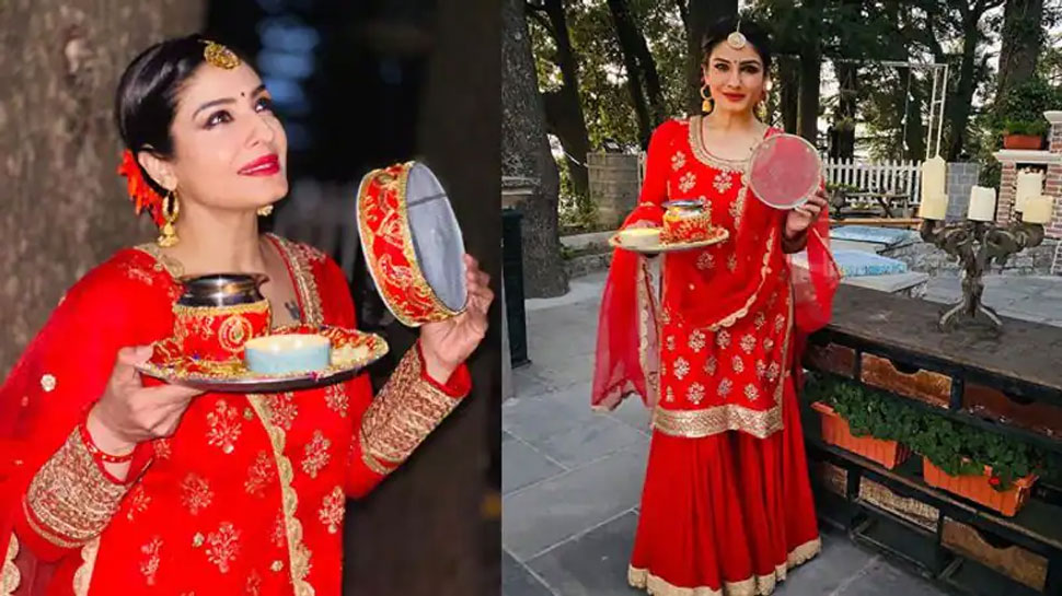 On Karva Chauth These actresses dress up like a bride in red color