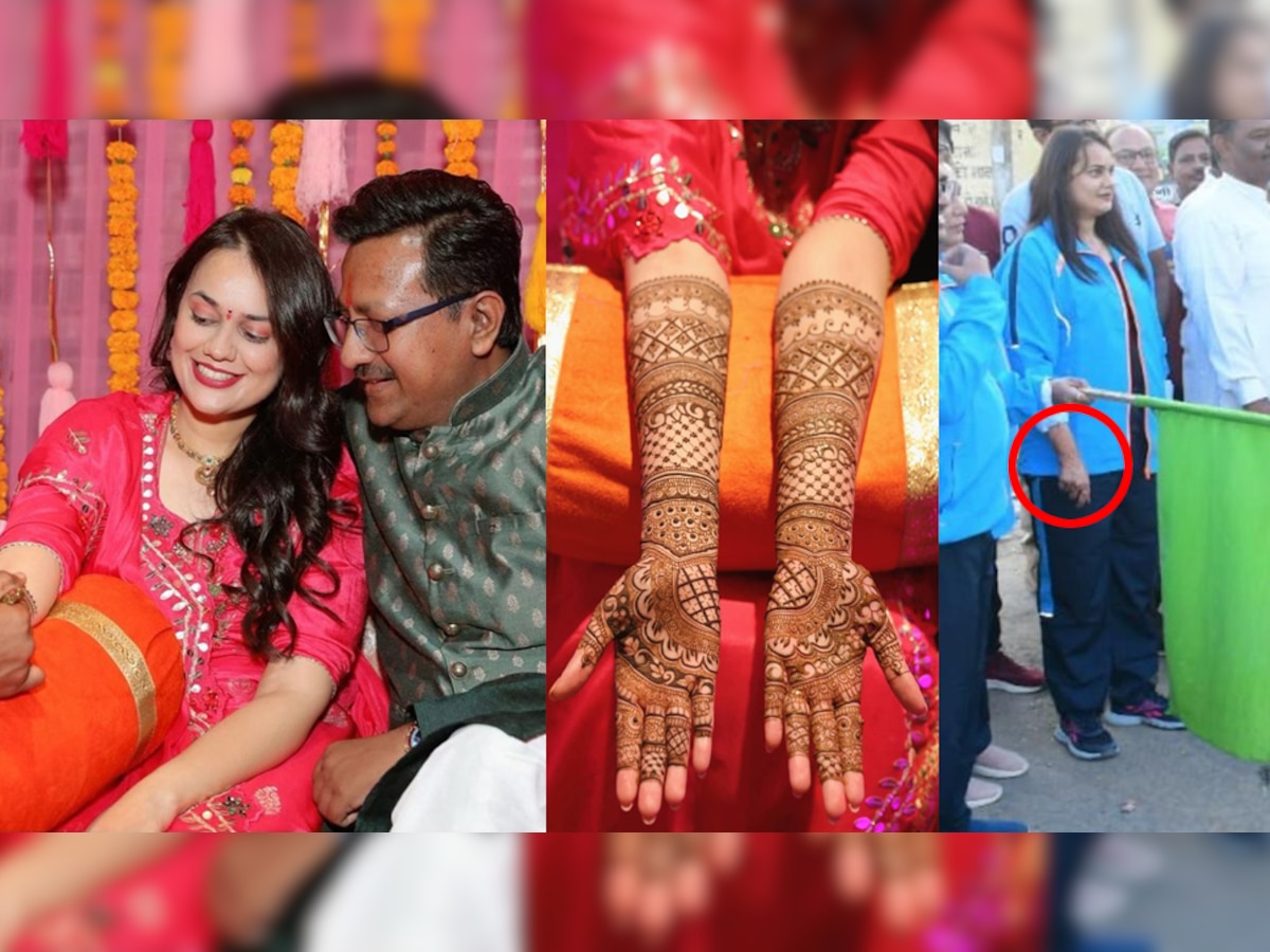 IAS Tina Dabi ने हाथों में रचाई मेहंदी, शादी के बाद ऐसे मनाया पहला करवा चौथ