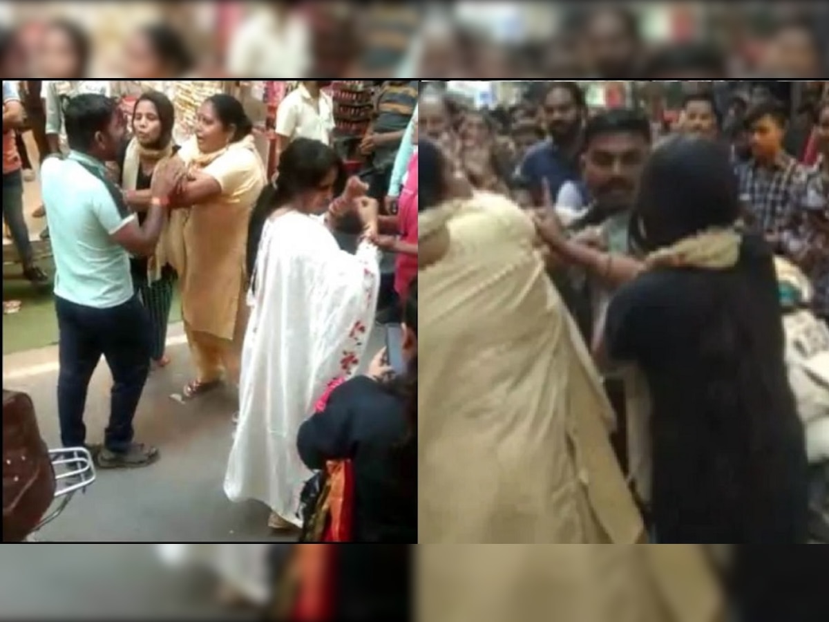Viral Video: करवा चौथ पर गर्लफ्रेंड को शॉपिंग करा रहा था शख्स, पत्नी ने देखते ही उठाया हाथ... 