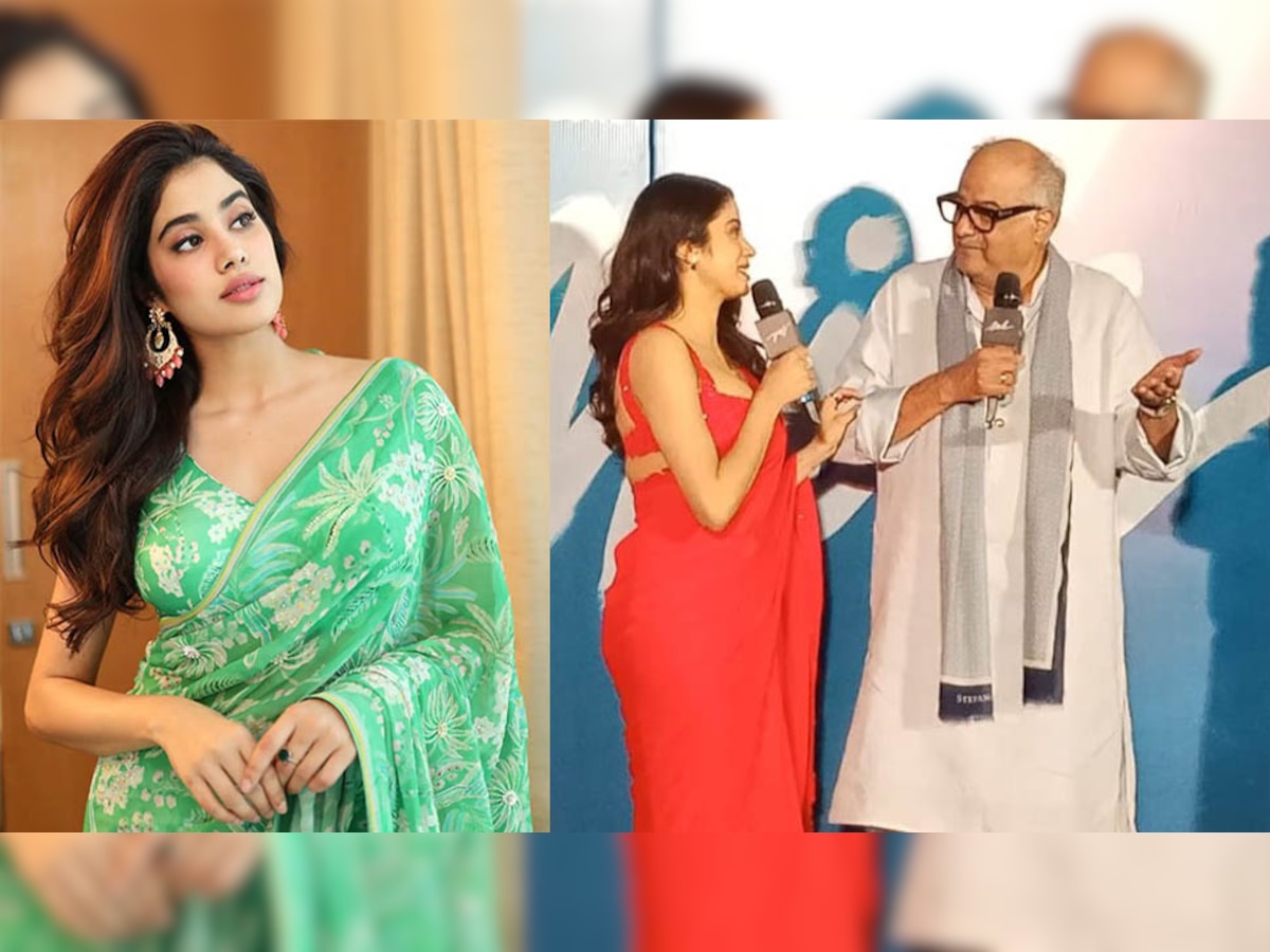 Janhvi Kapoor: जाह्नवी ने पकड़ लिया बोनी कपूर का हाथ; बोली-पापा तारीफ बस करो, ऑड लगता है