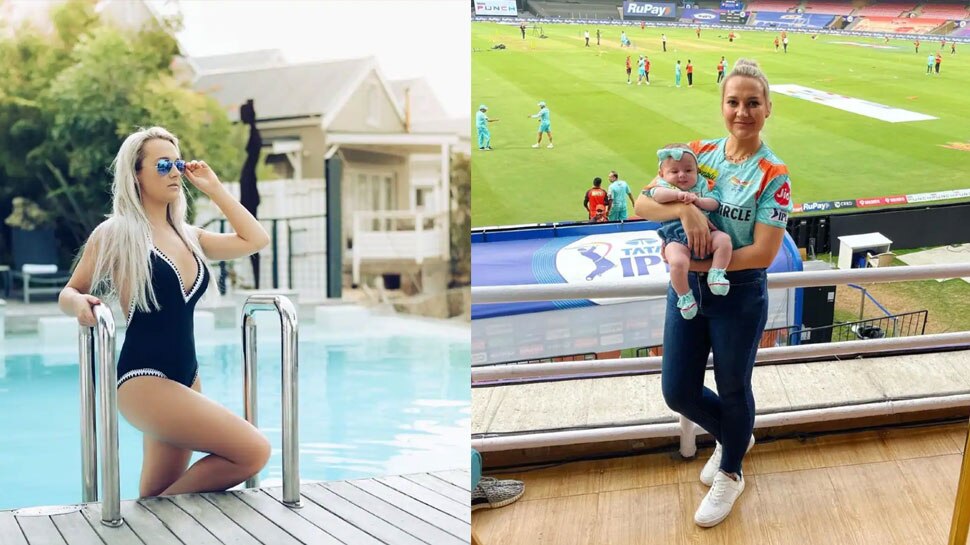 Quinton de kock and ipl cheerleader Sasha Hurly love story and photos