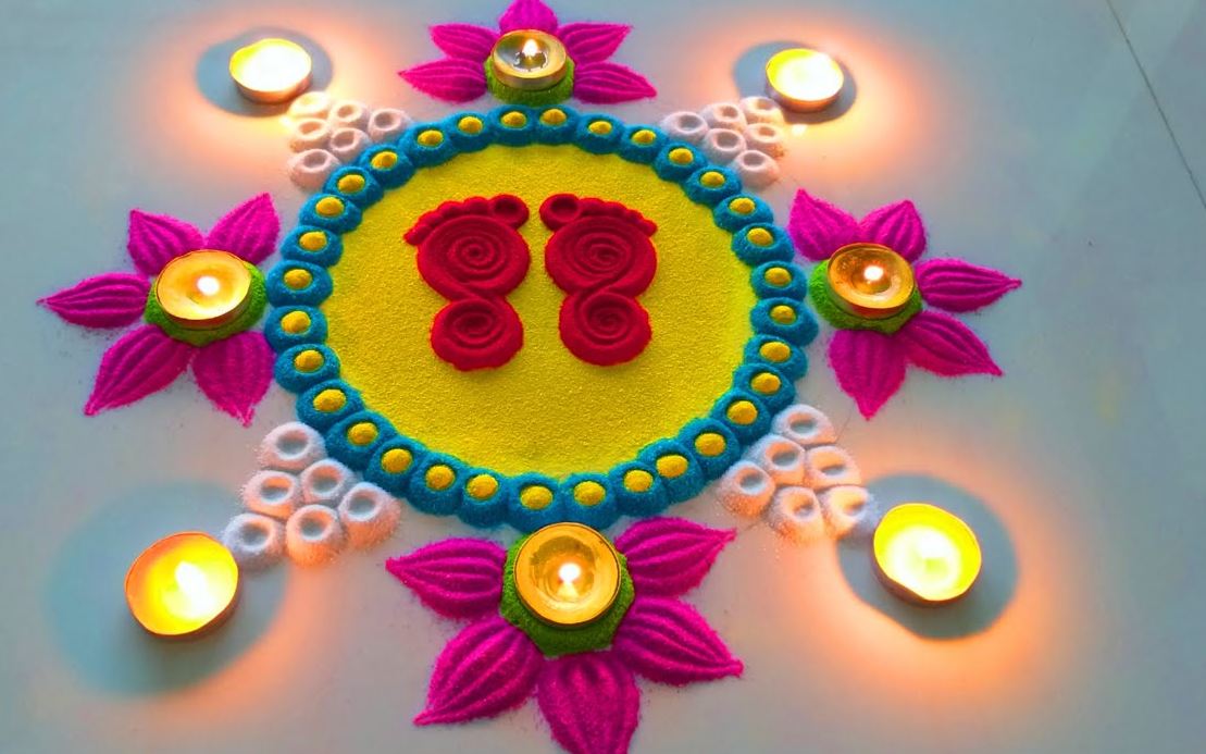 Easy rangoli designs for diwali 2022: Diwali Rangoli Decorate your home with beautiful and simple designs will get many compliments | Rangoli Designs for Diwali 2022: दिवाली पर खूबसूरत और सिंपल डिजाइन्स