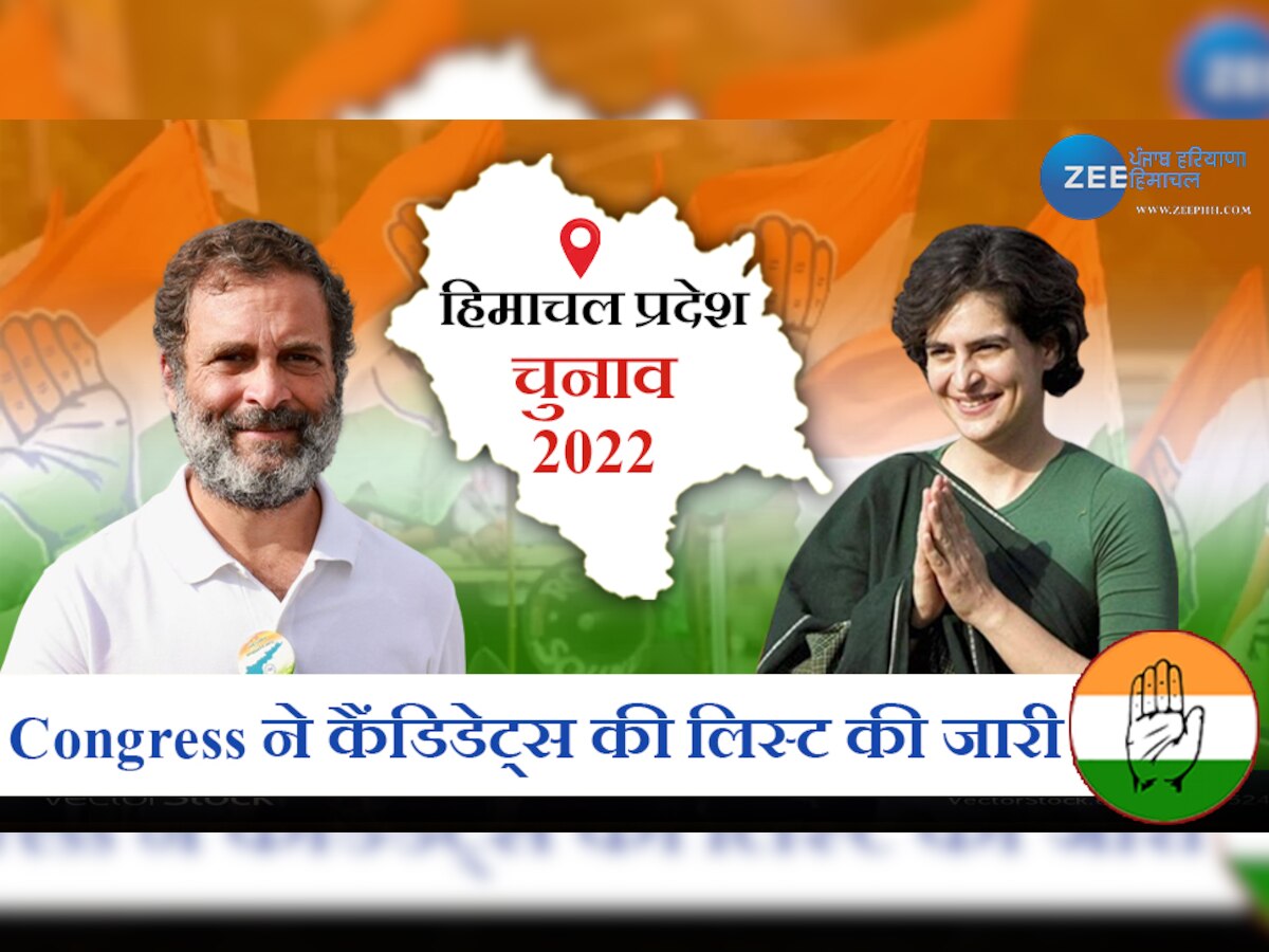 Congress Candidate List: हिमाचल चुनाव को लेकर कांग्रेस ने जारी की 46 प्रत्याशियों की पहली लिस्ट, जानें नाम