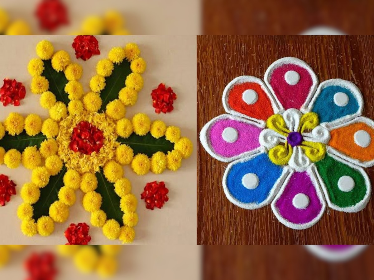 Easy Rangoli Designs For Diwali 2022, how to make rangoli with ...