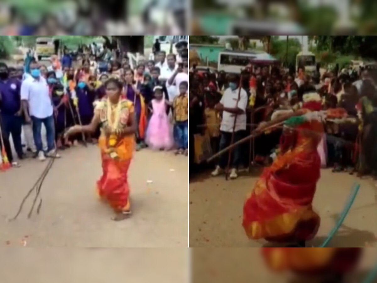 Bride Video: जब दुल्हन ने शादी के जोड़े में मचाई ऐसी उछल-कूद, Video देख लोगों को लगा जोर का झटका!