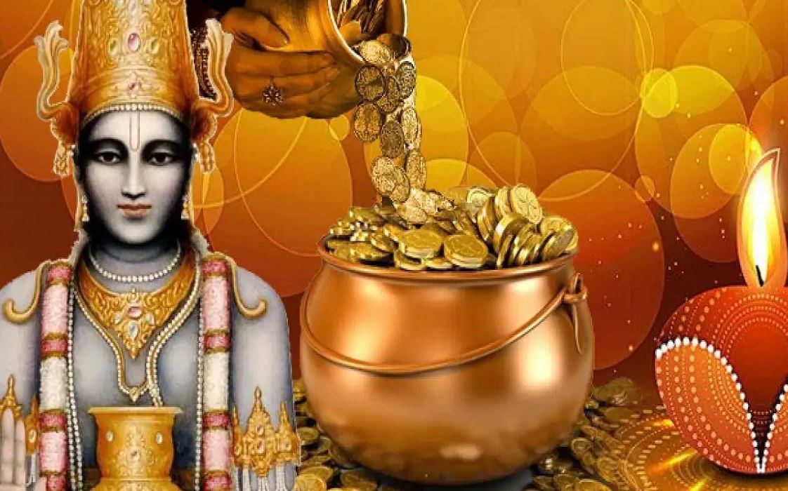 Dhanteras Puja Vidhi 22nd october know shubh muhurt and puja timing of