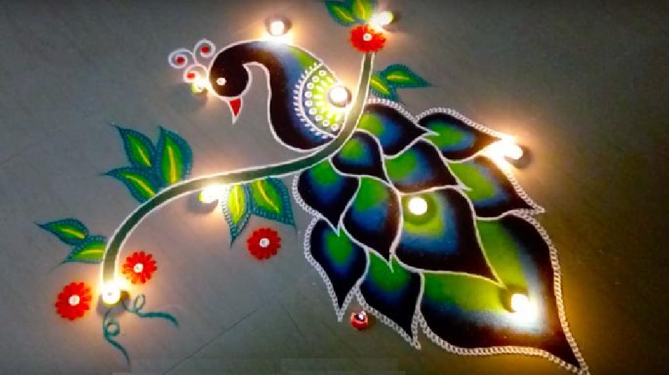 Diwali rangoli new designs Beautiful and Simple pictures rangoli bnane ke  Easy tips stmp | Rangoli Designs: दिवाली के दिन मुख्य द्वार पर बनाएं इस  खूबसूरत डिजाइन की रंगोली, यहां देखिए ...