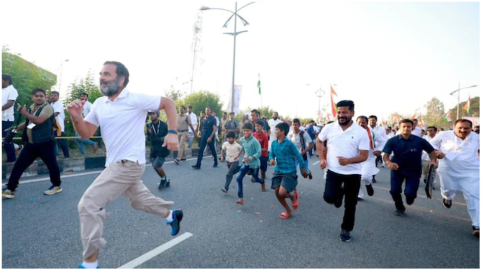 Rahul Gandhi Sprint: भारत जोड़ो यात्रा में अचानक आ गए बच्चे, फिर राहुल गांधी ने जो किया; उसने जीता सबका दिल