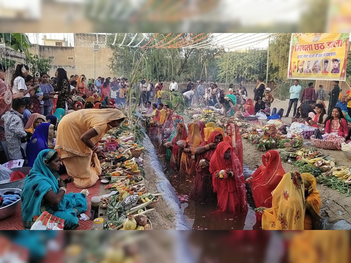 सरदारशहर: छठ महापर्व पर उमड़ा श्रद्धा का सैलाब, बिहारी बंधुओं ने धूमधाम से की छठी माई की पूजा