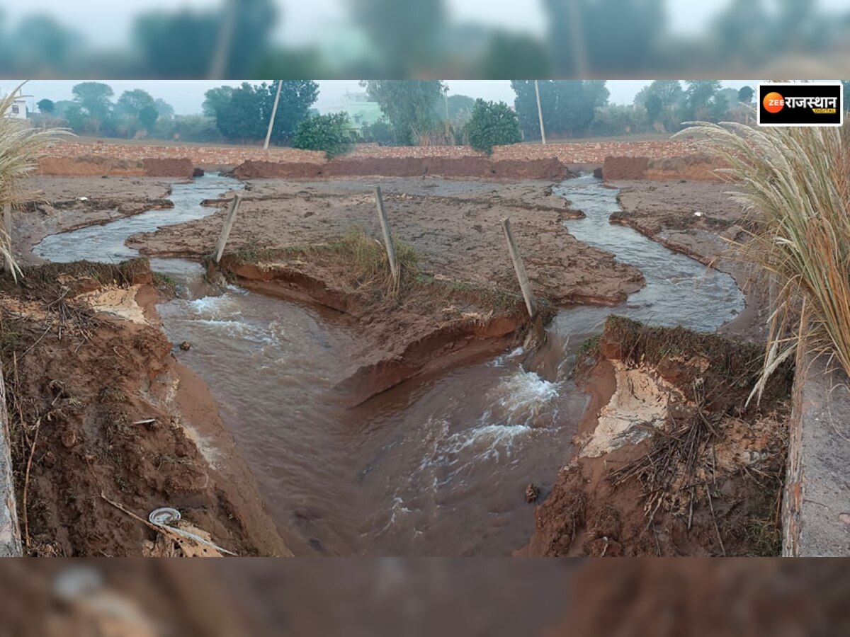 सपोटरा: कालीसिल बांध की खानपुर माइनर नहर टूटी, 14 घंटे तक व्यर्थ बहता रहा पानी