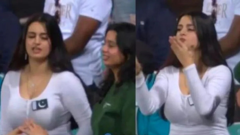 ICC T20 CWC Mystery Girl video and photos flying kiss viral NZ pak ...