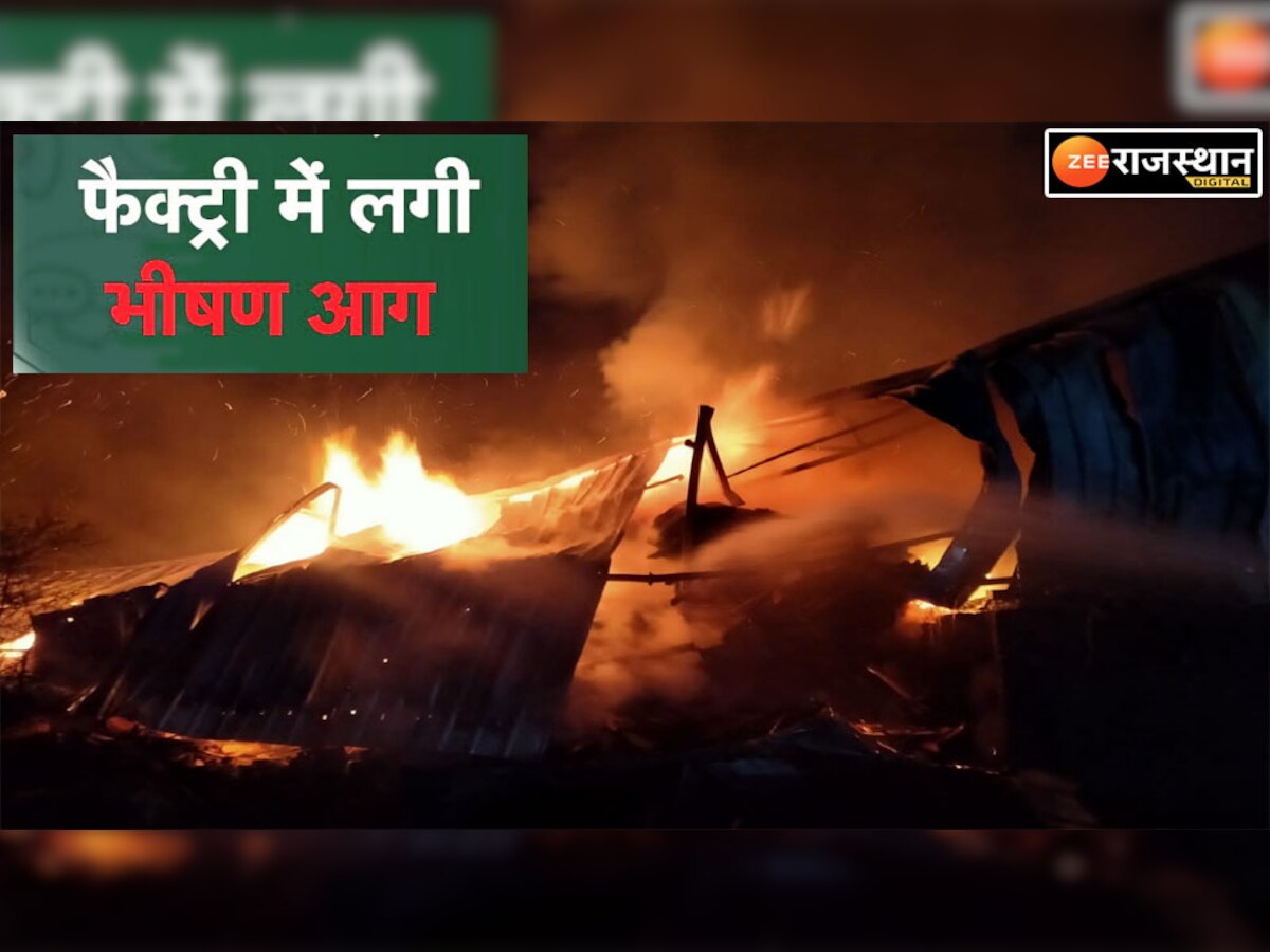 फैक्ट्री में लगी आग 