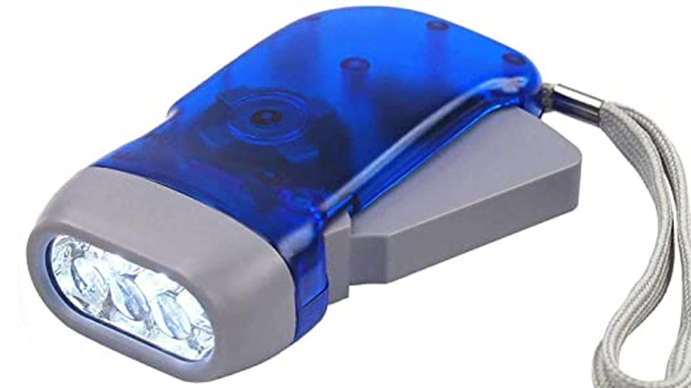 dyanamo torch gives light without battery and charging कमाल है 291