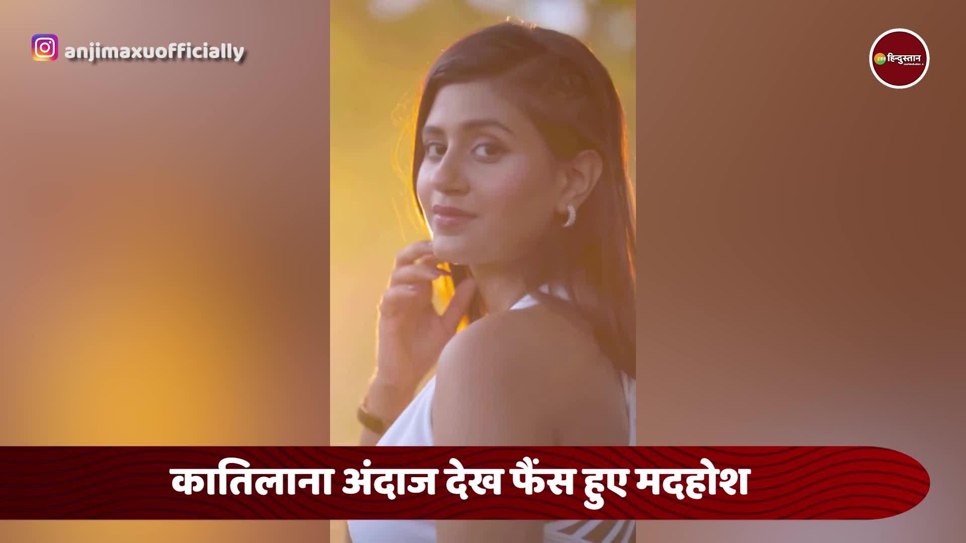 anjali arora new video in white short dress stole fans heart watch