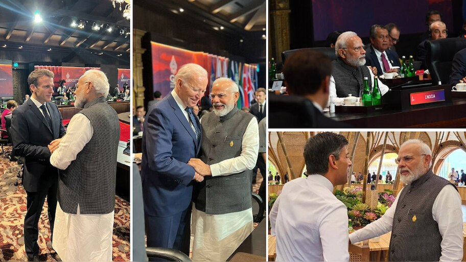 G20: पुराने 'यार' की तरह बाइडेन, मैक्रों और ऋषि सुनक से मिले PM मोदी, खींचा सबका ध्यान