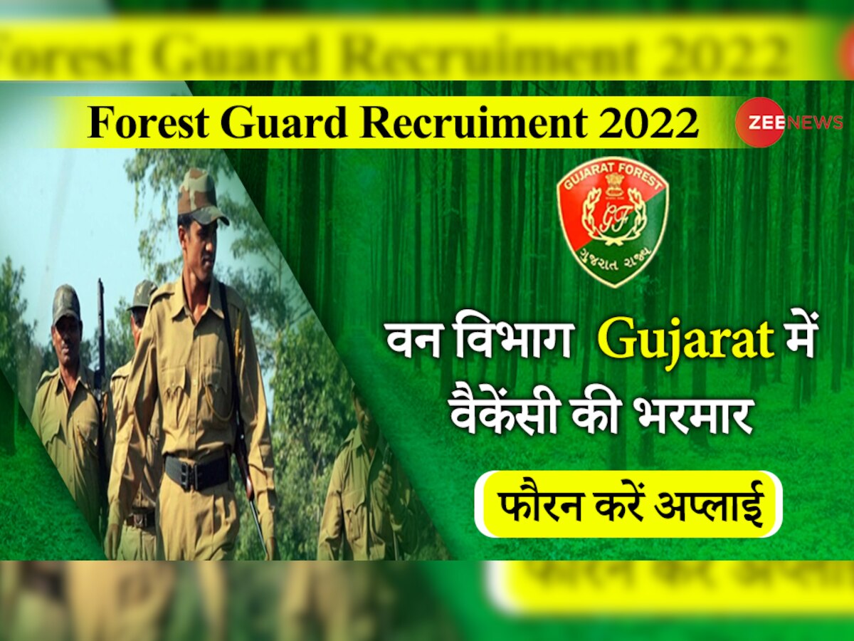 Forest Guard Recruitment 2022: 12वीं पास के लिए शानदार मौका, गुजरात में फॉरेस्ट गार्ड के पदों पर अप्लाई करने की आज लास्ट डेट