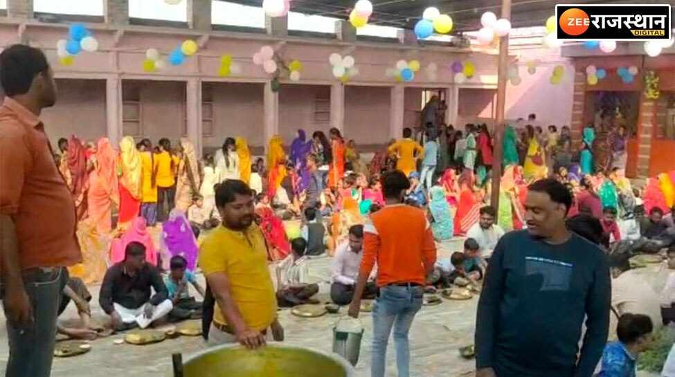 बसेड़ी: सरमथुरा कस्बे के महाकालेश्वर मंदिर में अन्नकूट का आयोजन, हजारों भक्तों ने ली प्रसादी