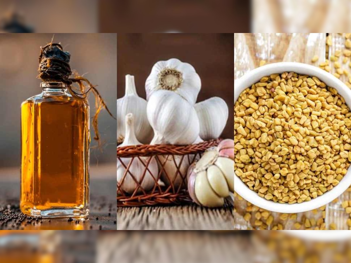 mustard oil garlic fenugreek mixture benifits for hair sarson ke tel