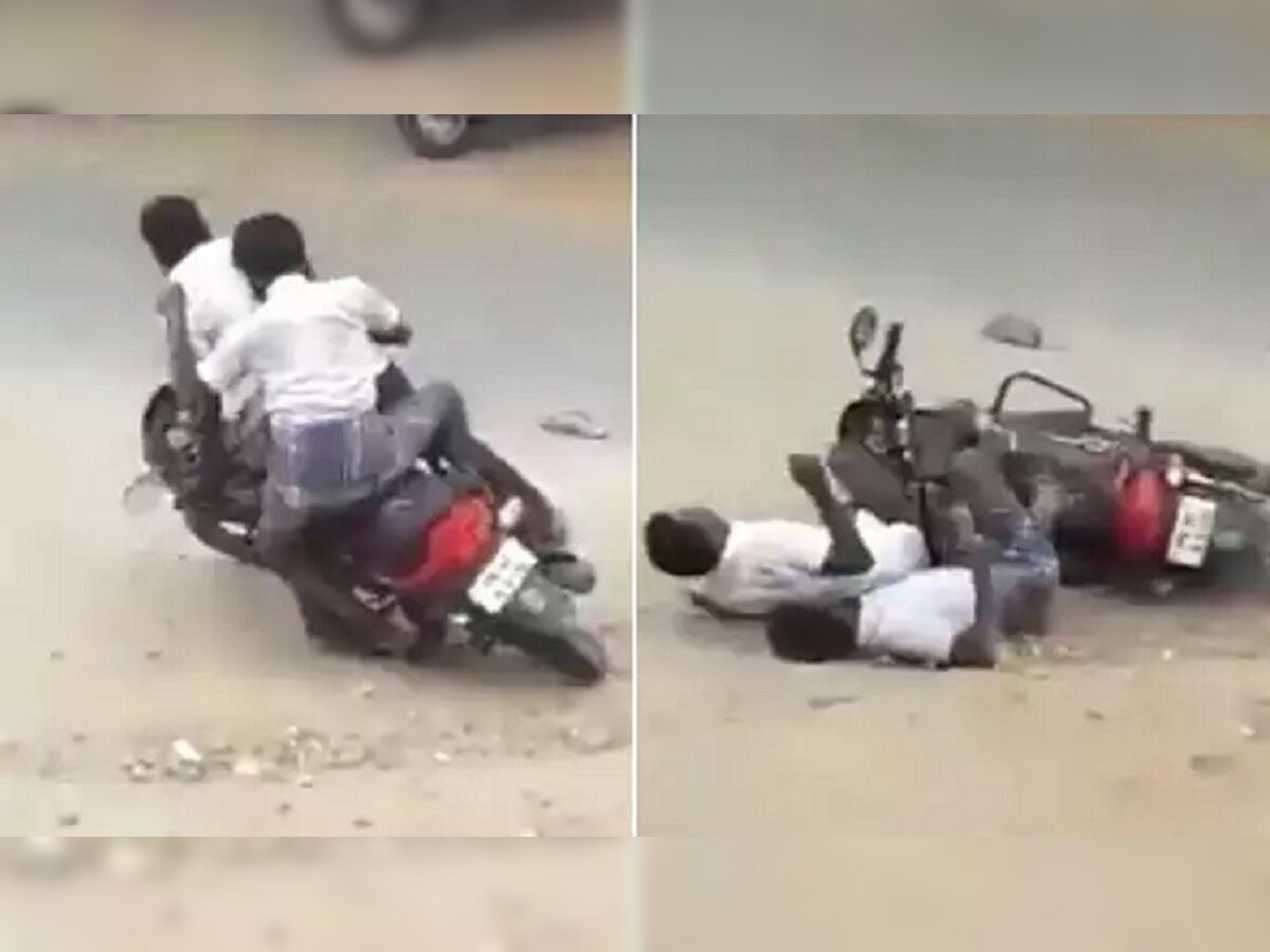 Viral Drunker: किसी तरह बाइक पर बैठा शराबी, इसके बाद जो हुआ वह लोटपोट कर देगा