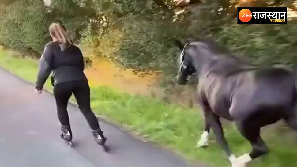 Viral Video Dog Horse And Woman Race The One You Are Thinking Lost