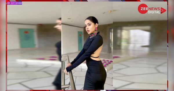 Urfi Javed black backless dress without bra ramp walk hottness over ...