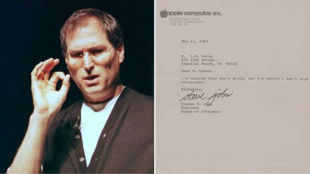 Steve Jobs letter Goes Viral California Man Ask autograph Gives Awesome ...