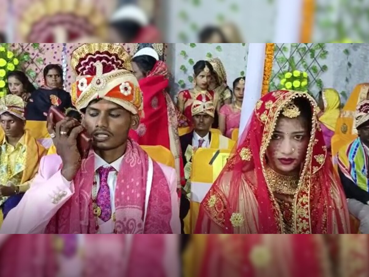 विवाह पंचमी के मौके पर प्रीत की डोर में बंधी 14 जोड़ियां, धूम-धाम से निकली बारात