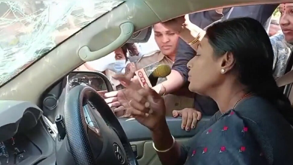 कार में बैठी थीं मुख्यमंत्री की बहन, पुलिस आई और गाड़ी समेत उठा ले गई, देखें Video