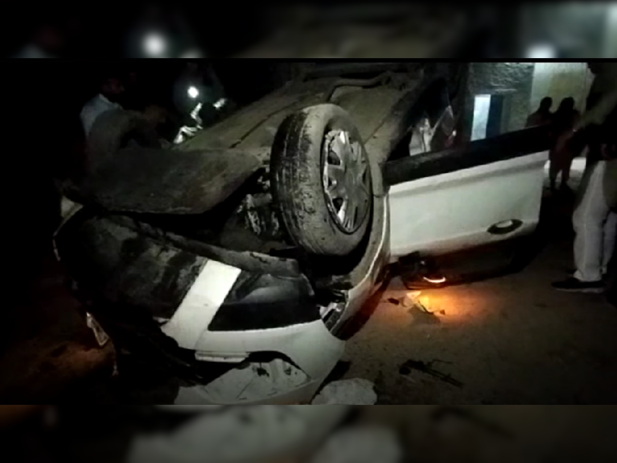 Ambala: नशे में धुत चालक की अनियंत्रित होकर पलटी कार, हादसे में 2 घायल