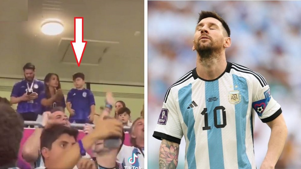 FIFA World Cup 2022: ARG vs AUS ମ୍ୟାଚ ବେଳେ ଷ୍ଟାଡିୟମରେ ଏମିତି କାଣ୍ଡ କଲେ ମେସିଙ୍କ ପୁଅ, ଭାଇରାଲ ହେଲା ଭିଡିଓ FIFA World Cup 2022: ARG vs AUS ମ୍ୟାଚ ବେଳେ ଷ୍ଟାଡିୟମରେ ଏମିତି କାଣ୍ଡ କଲେ ମେସିଙ୍କ ପୁଅ, ଭାଇରାଲ ହେଲା ଭିଡିଓ