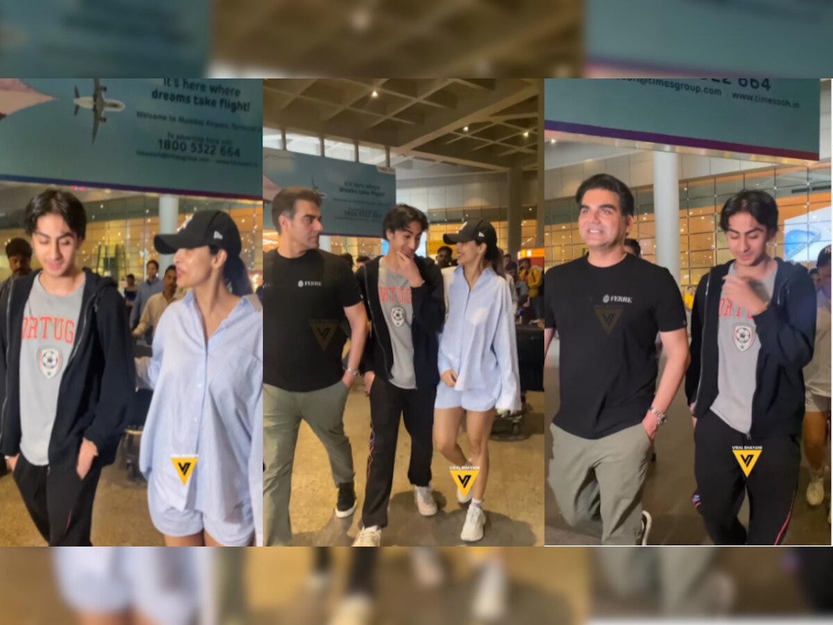VIDEO: बेटे अरहान के साथ एयरपोर्ट पर नज़र आए मलाइका-अरबाज़; तीनों की इमोशनल तस्वीरें आईं सामने