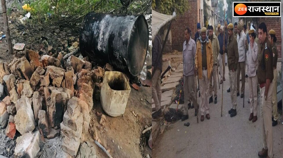 धौलपुर: पुलिस ने कार्रवाई कर बड़ी तादाद में शराब और शराब की भट्टियों को किया नष्ट  