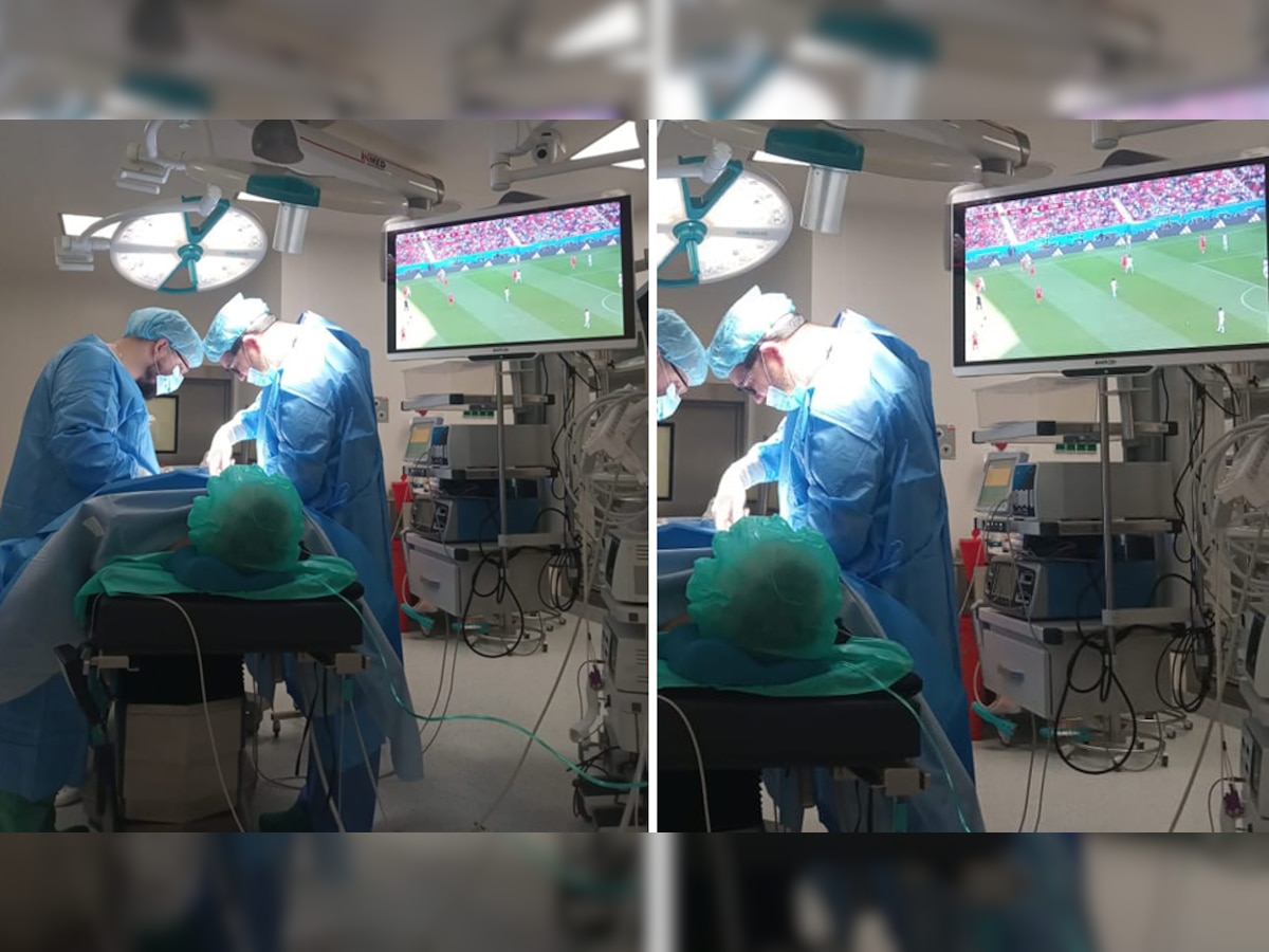 डॉक्टर ऑपरेशन थियेटर में कर रहे थे सर्जरी, मरीज मजे से देख रहा था Football वर्ल्ड कप मैच; सामने आया Video