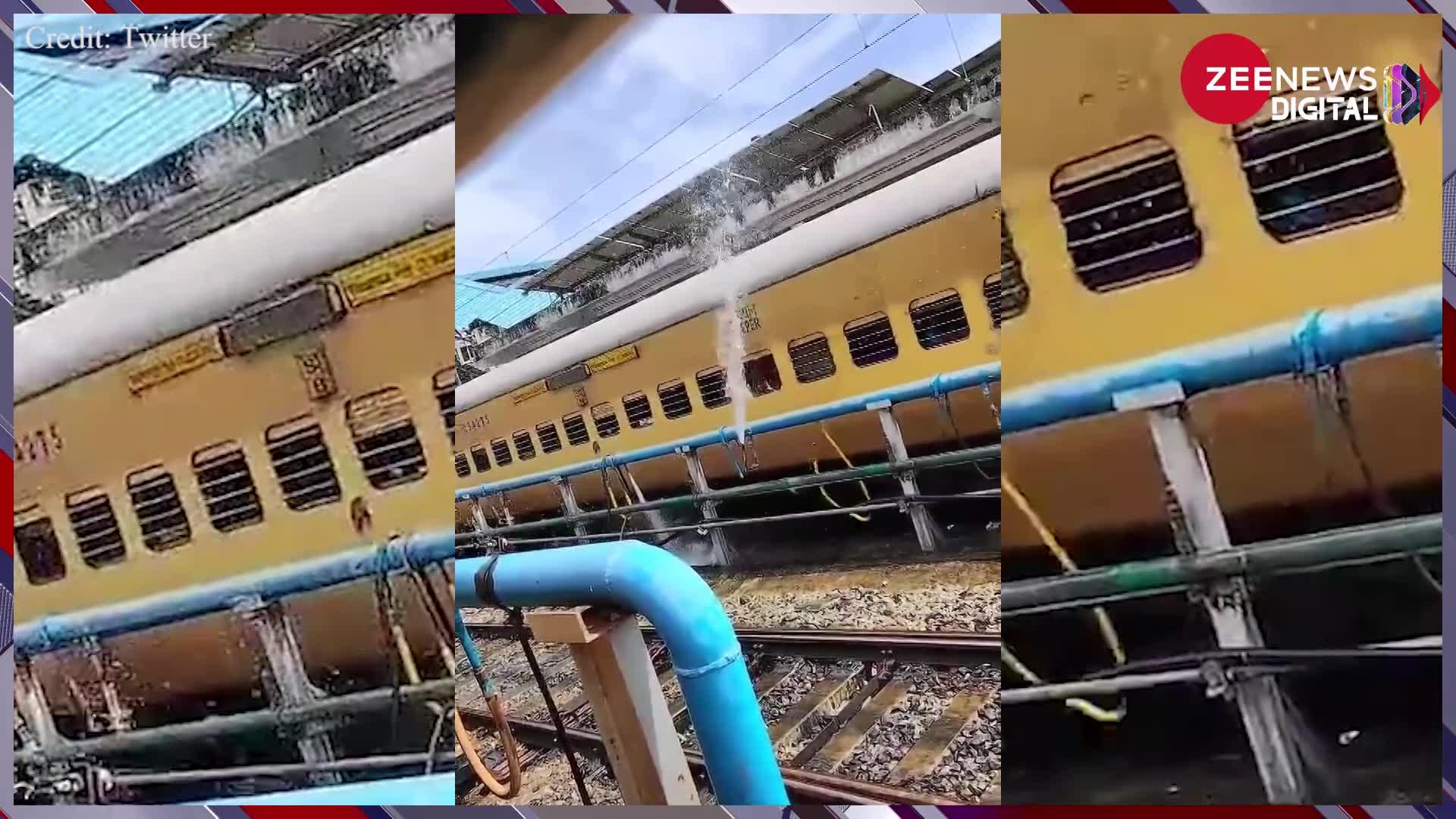 railway-station-shocking-funny-video-leaked-piple-sprinkle-water-on ...