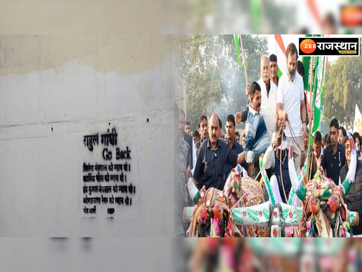 Bharat Jodo Yatra: भारत जोड़ो यात्रा के दौरान दौसा में जगह-जगह राहुल गांधी गो बैक के लगे स्लोगन