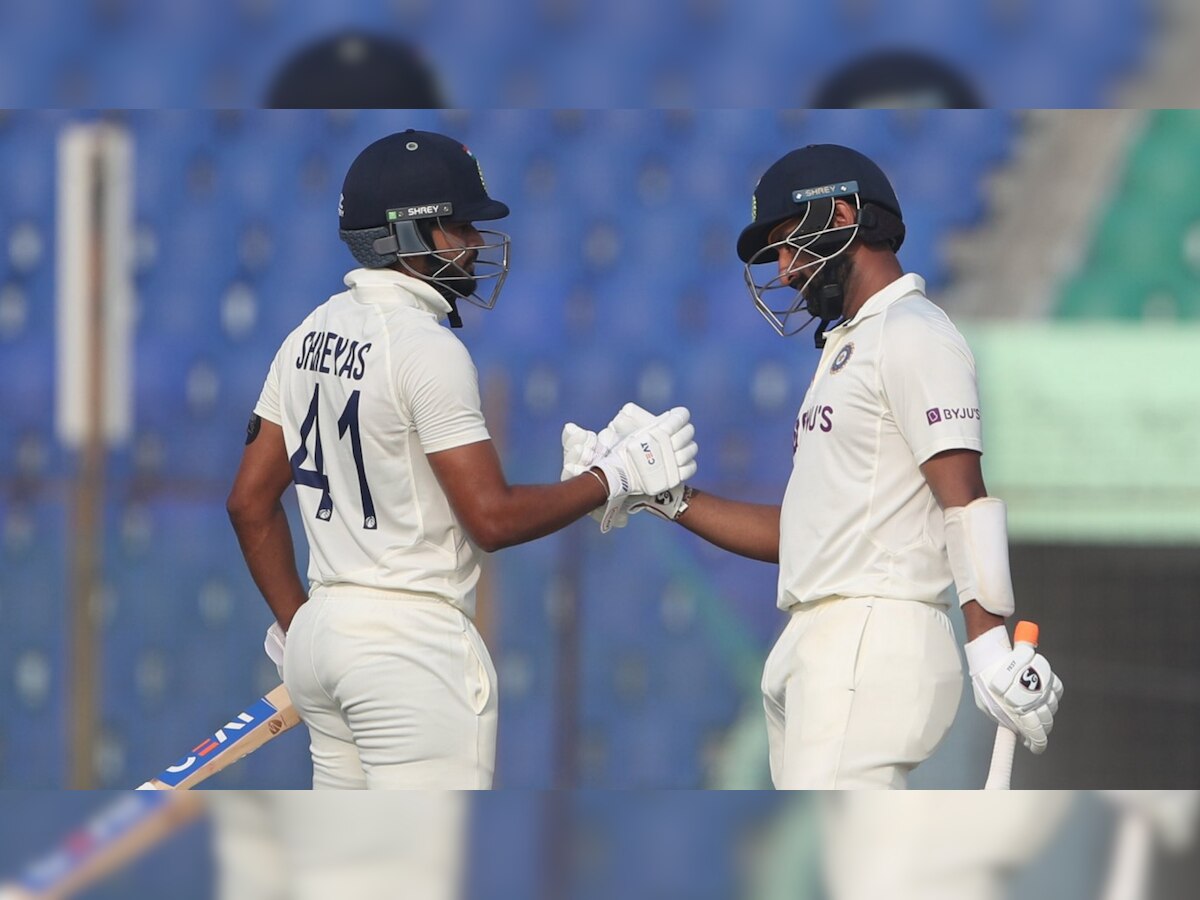 IND vs BAN: पुजारा-अय्यर ने खोल दिए बांग्लादेशी गेंदबाजों के धागे, चटगांव टेस्ट के पहले दिन टीम इंडिया की बल्ले-बल्ले