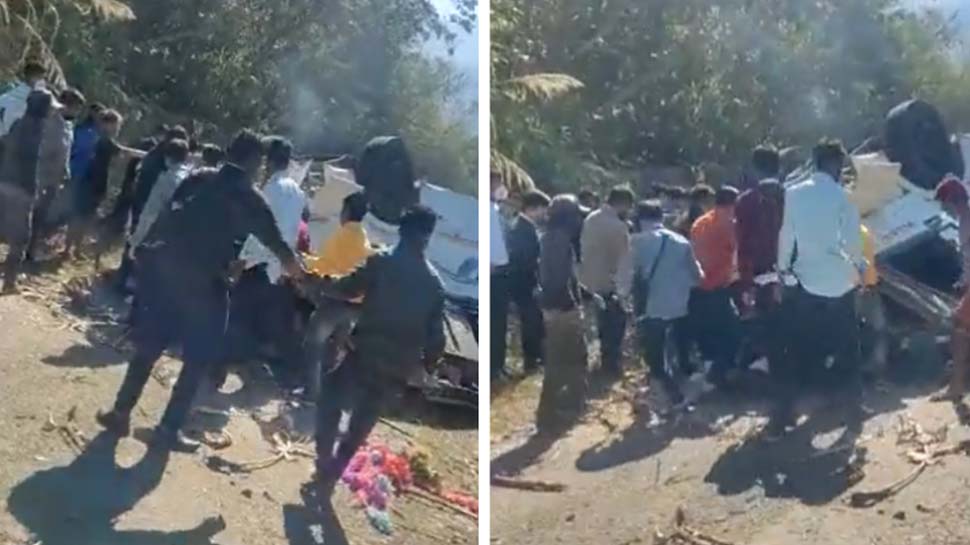 मणिपुर में टूर पर जा रही स्कूल बस पलटी; दर्जन भर से ज्यादा छात्रों की मौत की आशंका मणिपुर में टूर पर जा रही स्कूल बस पलटी; दर्जन भर से ज्यादा छात्रों की मौत की आशंका