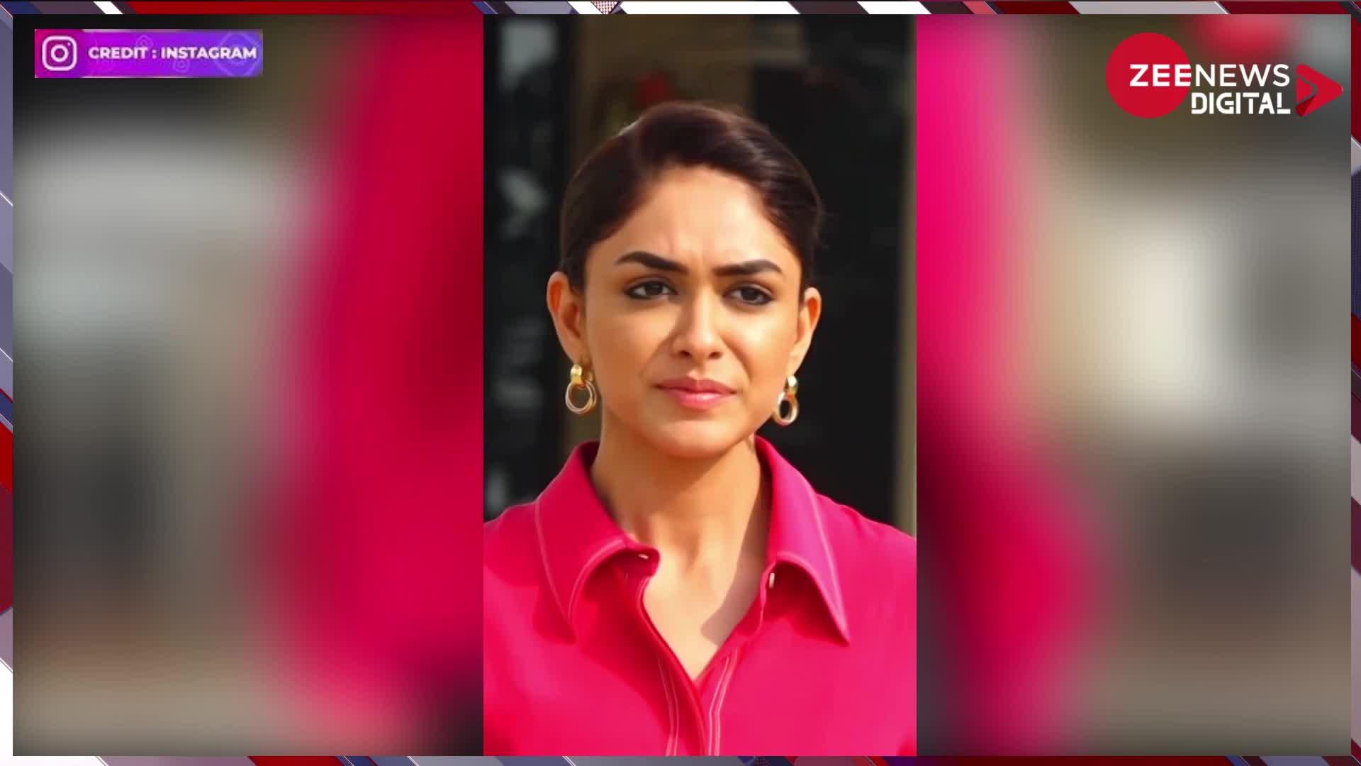 Mrunal Thakur oops moment unbutton the shirt show her breast in front