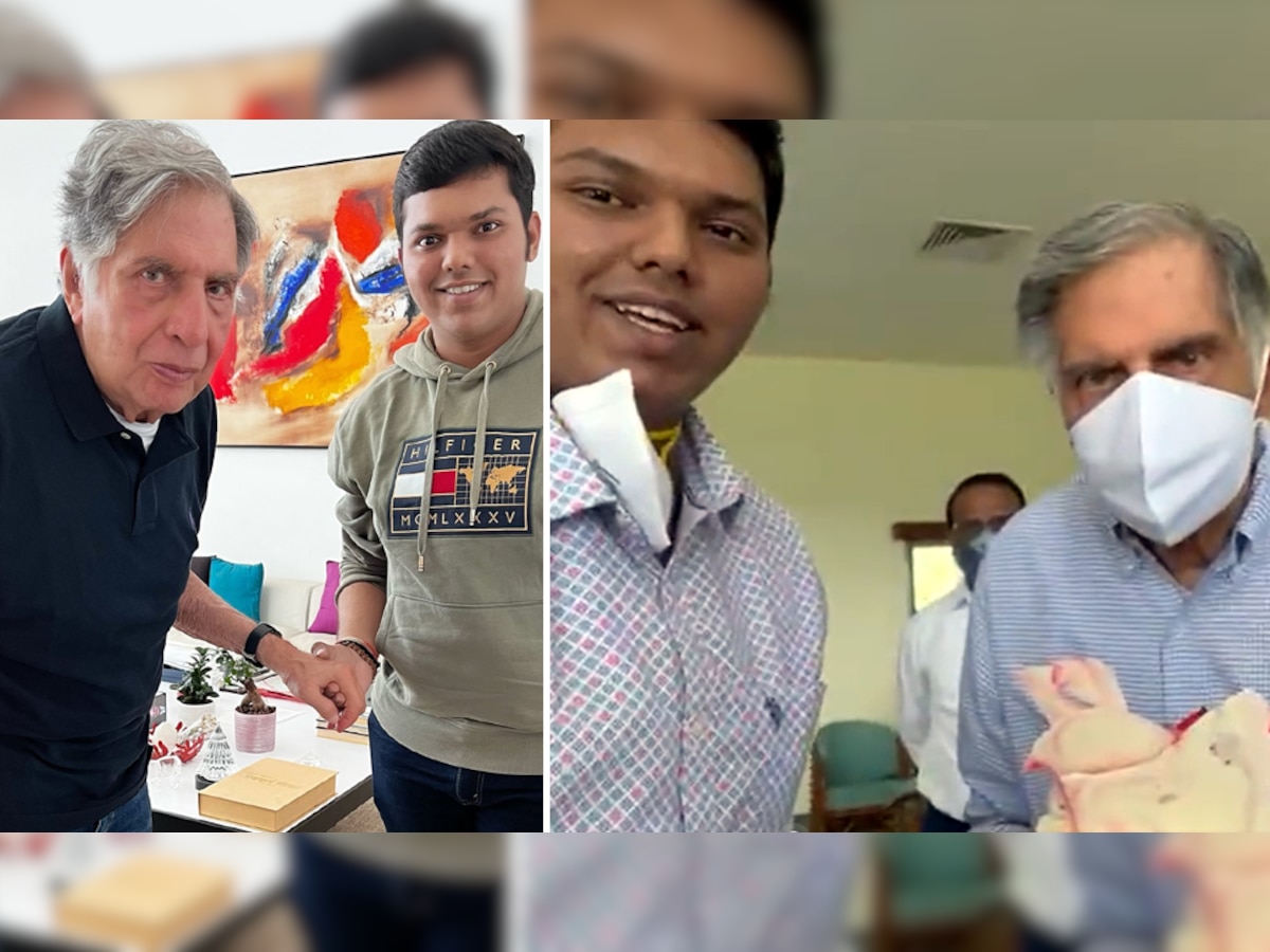 Ratan Tata: आखिर कौन है ये शख्स, जिसने पकड़ रखा है रतन टाटा का हाथ और संग मनाया बर्थडे