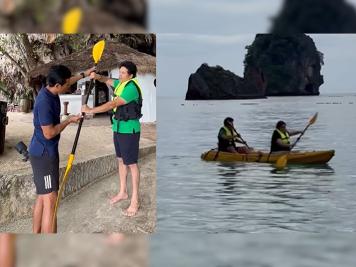 Sachin tendulkar shares glimpse of first Kayaking lesson indian cricket