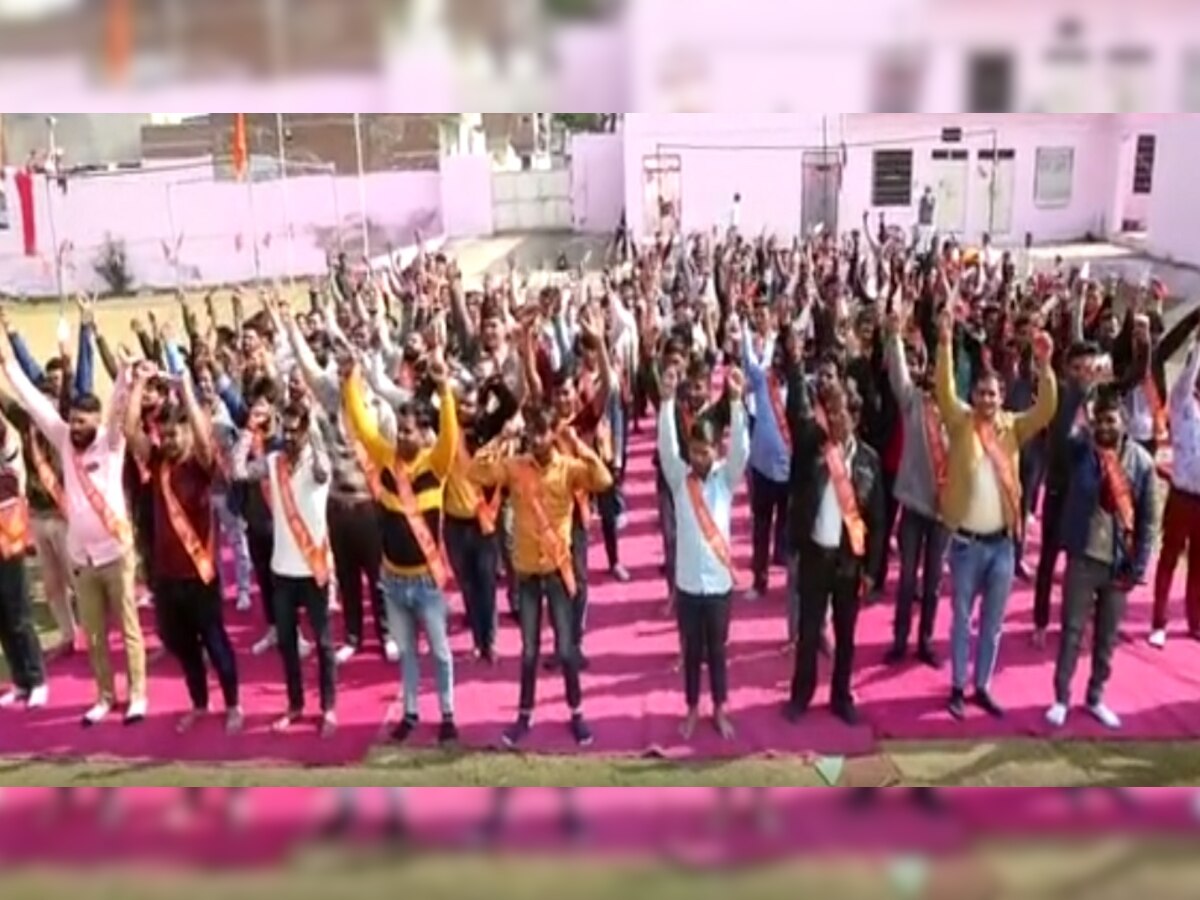 जयपुर में बजरंग दल की त्रिशूल दीक्षा, दो जगह बड़ी संख्या में युवाओं ने ली दीक्षा