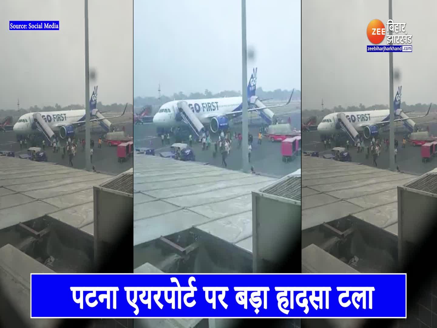 Goar Crash Big accident averted at Patna airport, GoAir plane coming from ...