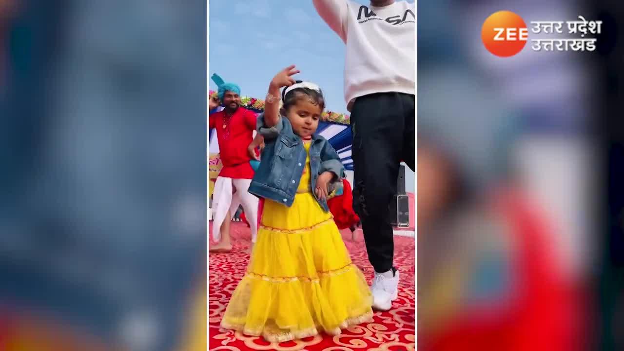 cute little girl dance on haryanvi song Kamar Teri Left Right Hale of