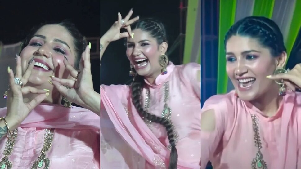 Sapna Choudhary Hot Stage Dance Sapna Looks Super Sexy And Bold In Pink Suit Video Sapna