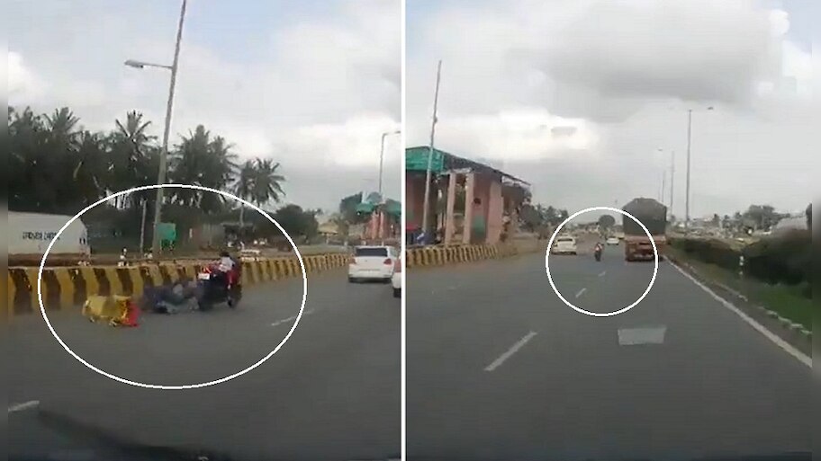 Couple fell dwon from bike but baby goes 500 meters in accident on ...
