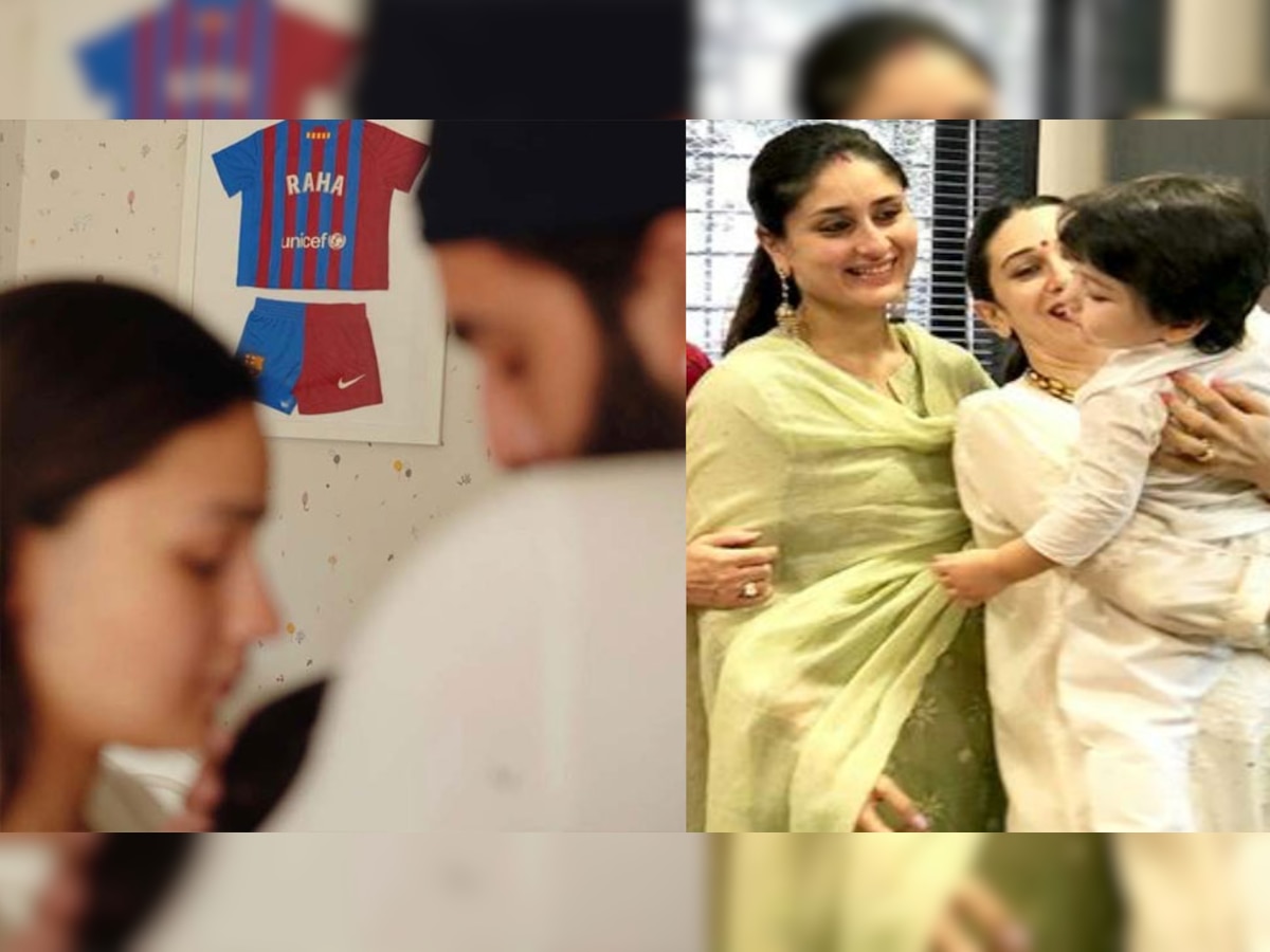 Raha Kapoor meet Taimur Ali Khan: रणबीर-आलिया की बेटी राहा से मिलने पहुंचीं बुआ करीना-करिश्मा और भाई तैमूर, सामने आया वीडियो
