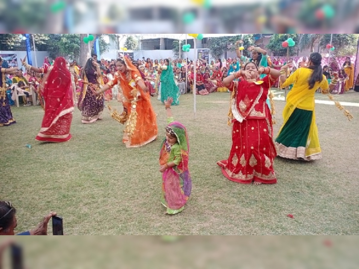 500 से ज्यादा महिला राजपूती ड्रेस पहन खेलकूद प्रतियोगिता में लिया हिस्सा, घूमर में दिखाया जलवा