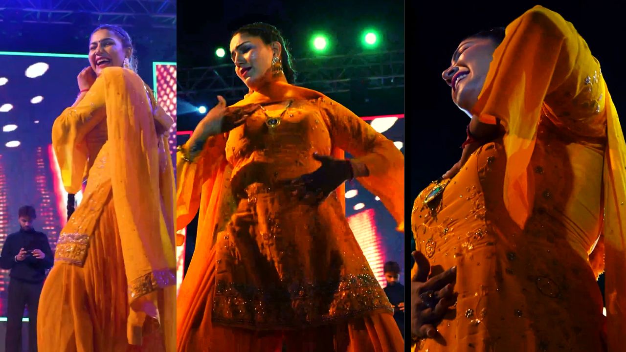 Sapna Choudhary Video When Sapna Choudhary Danced Fiercely In A Yellow Suit The Stage Caught 0712